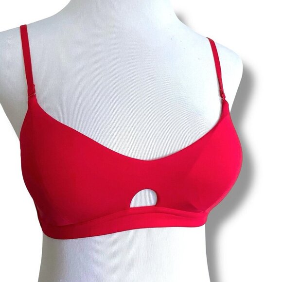 Neiwai 32A Bra Ruby Red Pure Comfort Soft Modal Triangle Wireless Multiway Strap - Picture 2 of 8